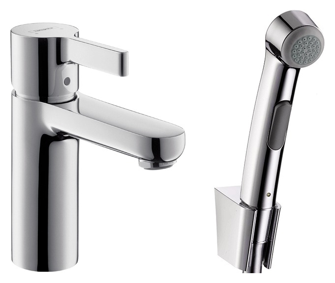 Смеситель для раковины Hansgrohe Metris S 31160000 с гигиен. душем