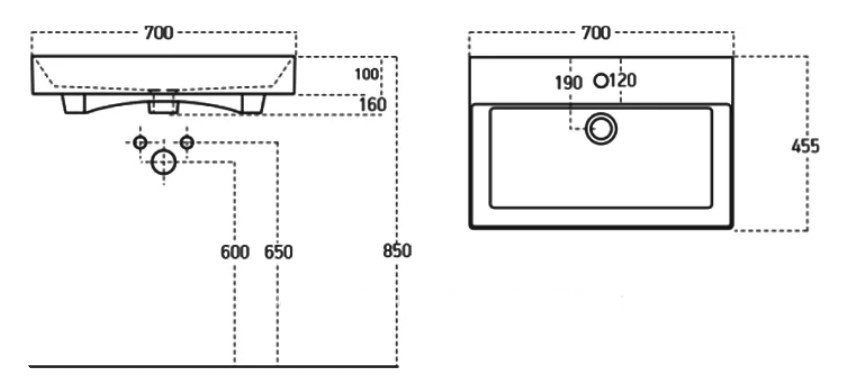 Тумба с раковиной Aquanet Бруклин 70 см