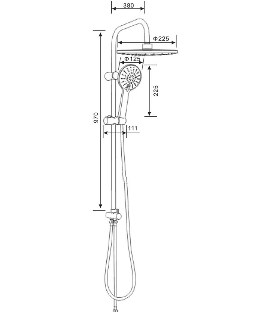 Душевая стойка Agger A0293544 черный