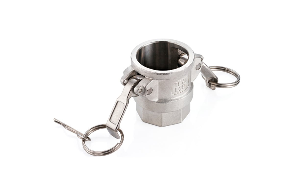 Камлок тип D TITAN LOCK серия EcoLine розетка, внутренняя резьба BSP 1 1/2, AISI304, TL150DSS-EL