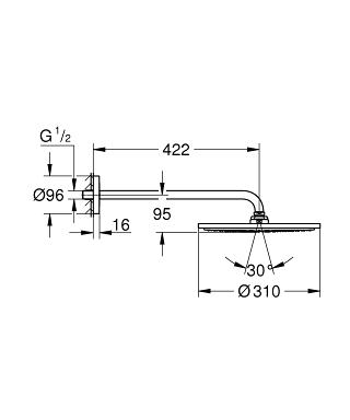 Верхний душ Grohe Rainshower 310 26257000