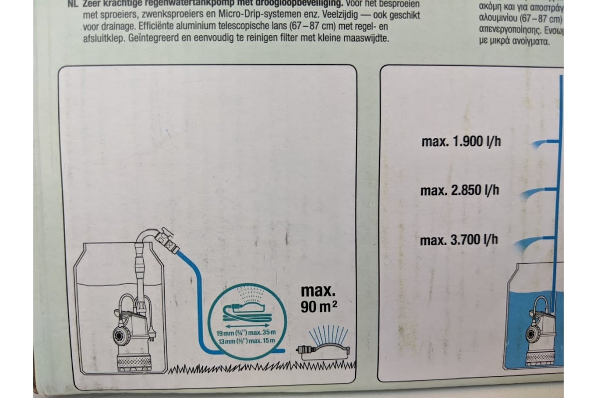 Насос для резервуаров с дождевой водой Gardena 4700/2 inox 01764-20.000.00