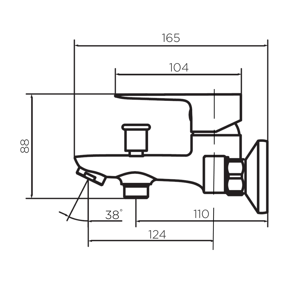 Смеситель для ванны Dorff Prime New D4011000 хром