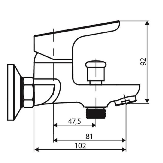 Смеситель для ванны Dorff Norma D1010008