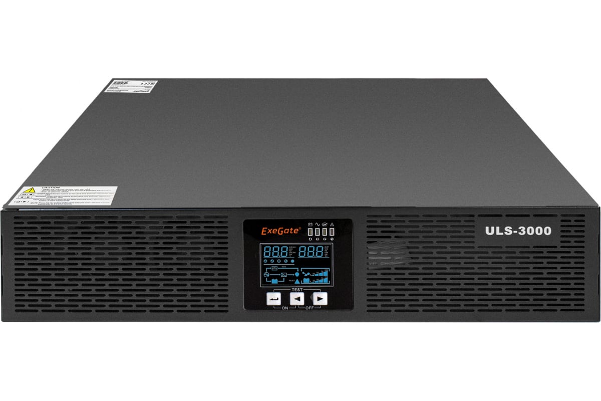Источник бесперебойного питания On-line Exegate PowerExpert ULS-3000.LCD.AVR.C13.USB.RS232.SNMP.2U <3000VA/3000W, 6хC13, RM/Tower> 285648