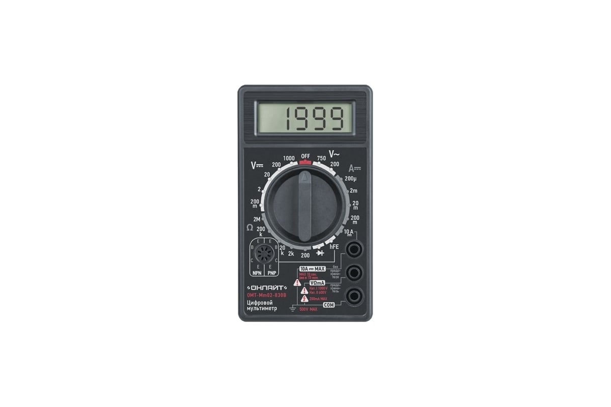 Мультиметр ОНЛАЙТ OMT-Mm02-830B 82971