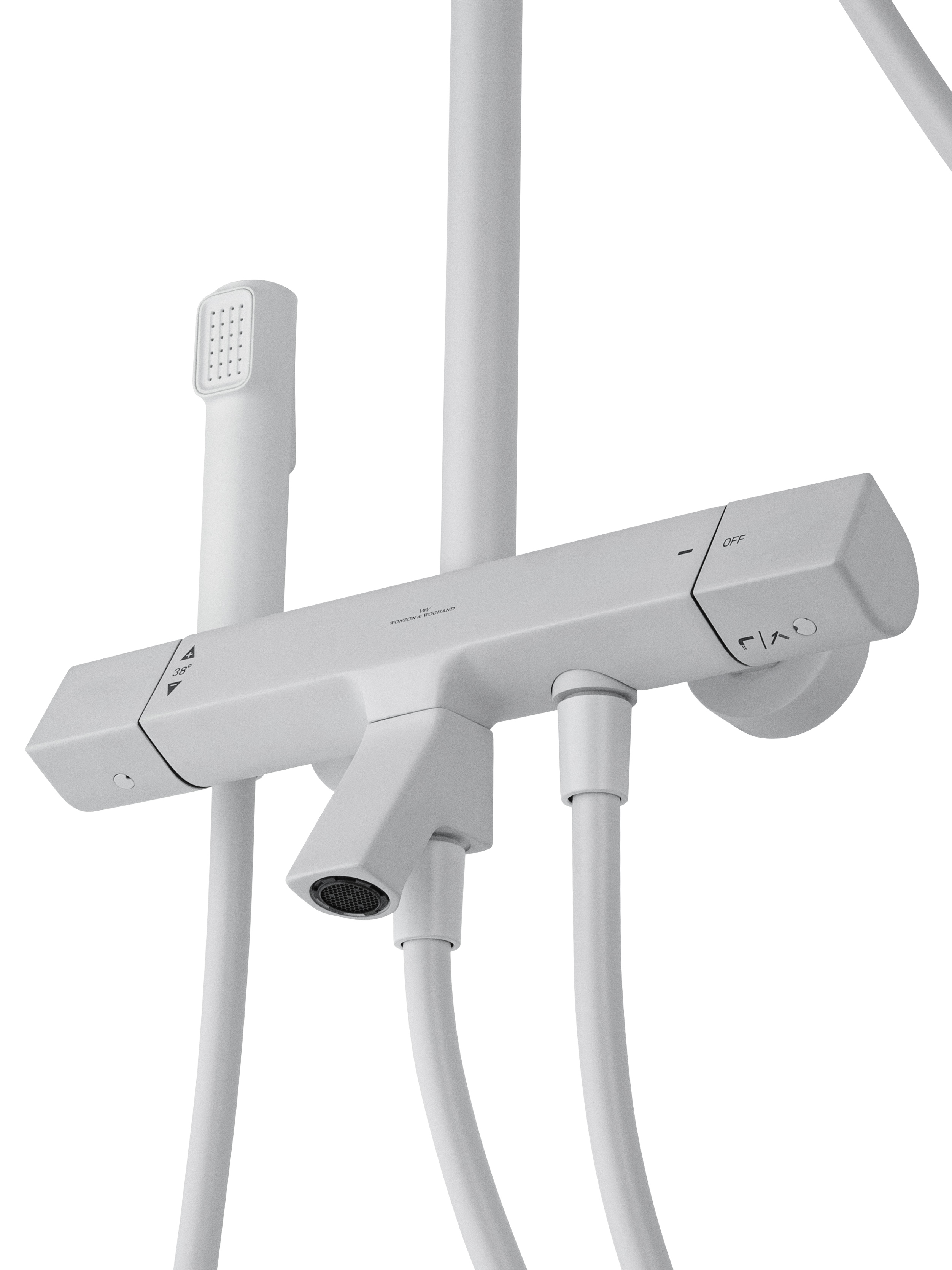 Душевая стойка Wonzon&Woghand The One WW-B3094-MW термостат, белый матовый