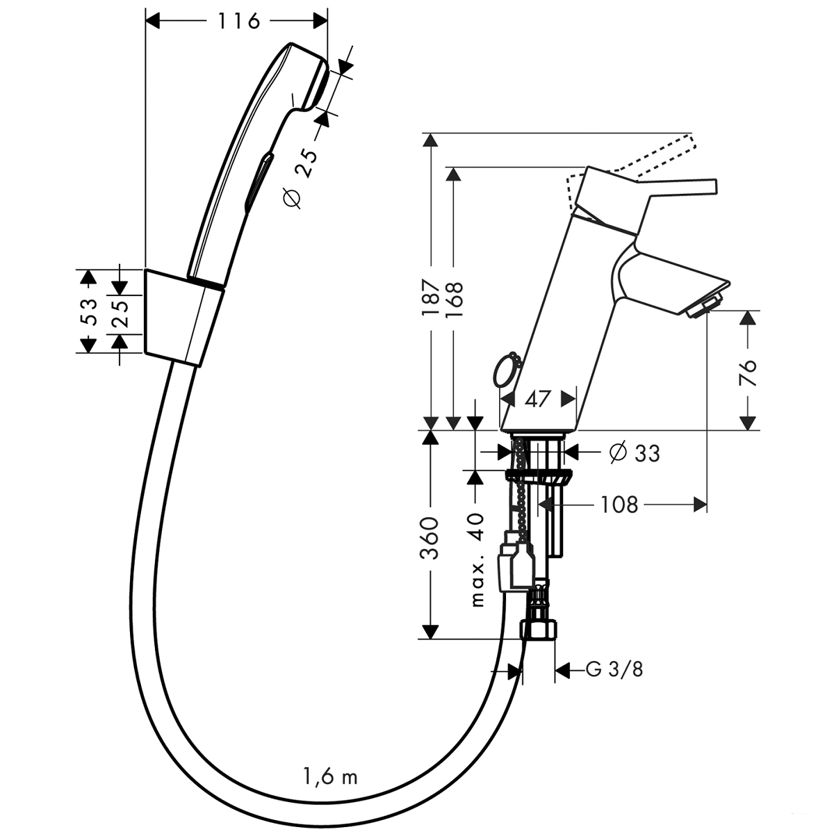 Смеситель для раковины Hansgrohe Talis S2 32140000