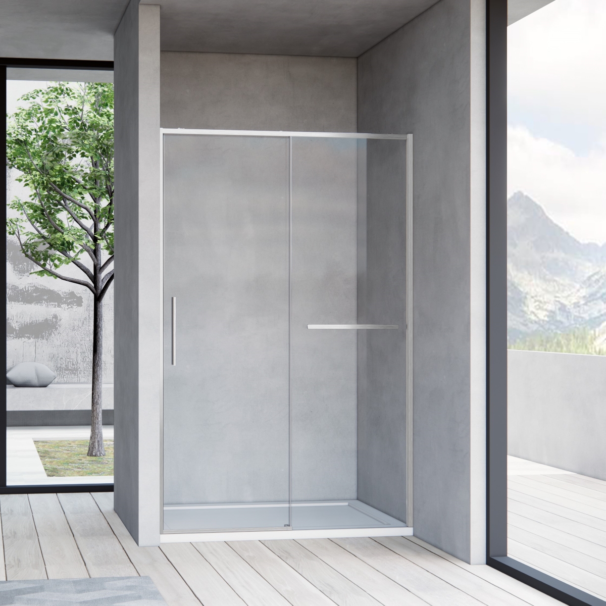 Душевая дверь Vincea Slim Soft VDS-1SS120CLBN 120x200 брашированный никель, прозрачная