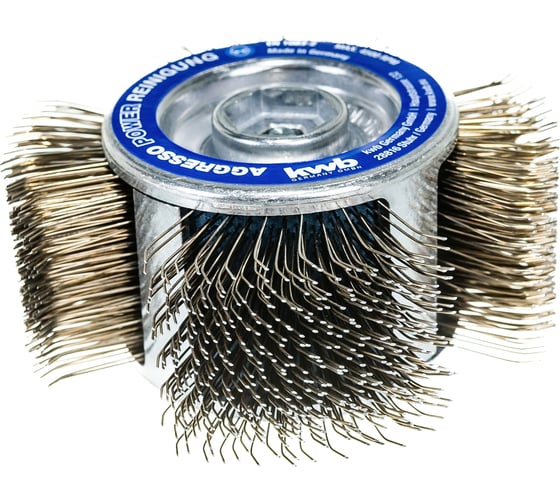 Кордщетка плоская AGGRESSO 110 мм, жесткая, 3 предмета для дрели KWB 602600