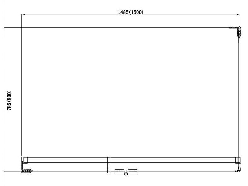 Душевой уголок Aquanet Beta 150x80 R, прямоугольный