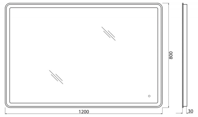 Зеркало BelBagno SPC-MAR-1200-800-LED-TCH-WARM 120x80 см с подогревом