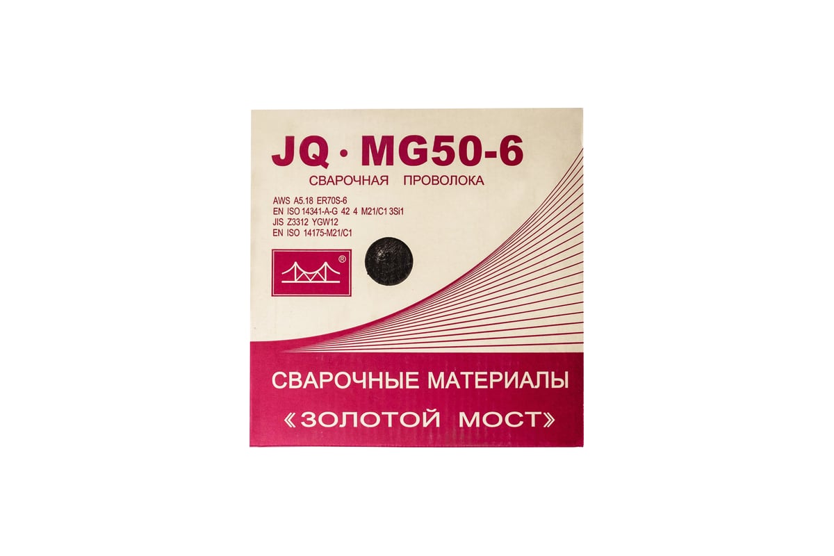 Проволока сварочная омеднённая JQ.MG50-6/ER70S-6 0.8 мм, 15 кг GOLDEN BRIDGE 106