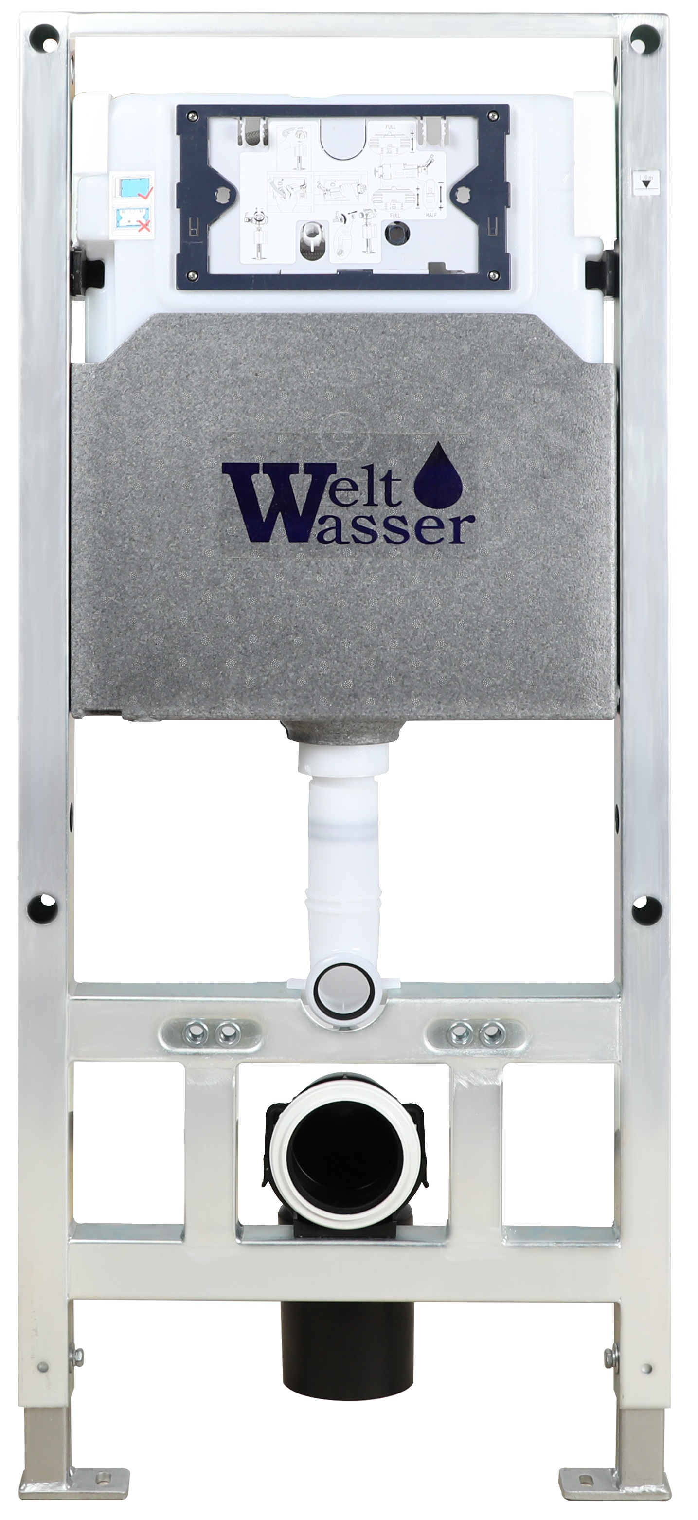Комплект Weltwasser 10000011063 унитаз Salzbach 041 MT-BL + инсталляция + кнопка Amberg RD-BL