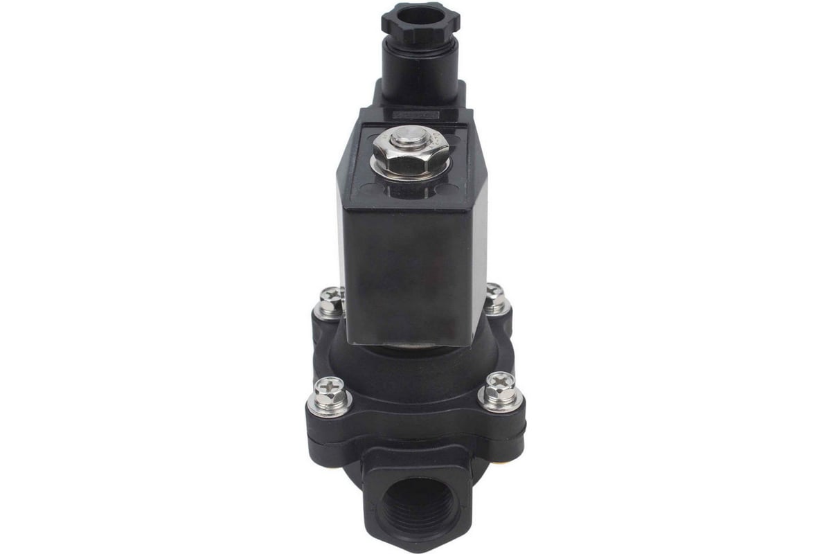 Электромагнитный клапан DN.ru VS2W-503N-NC Ду40 Ру6 пластик, резьба 1 1/2" NBR 220B AC D130-01267