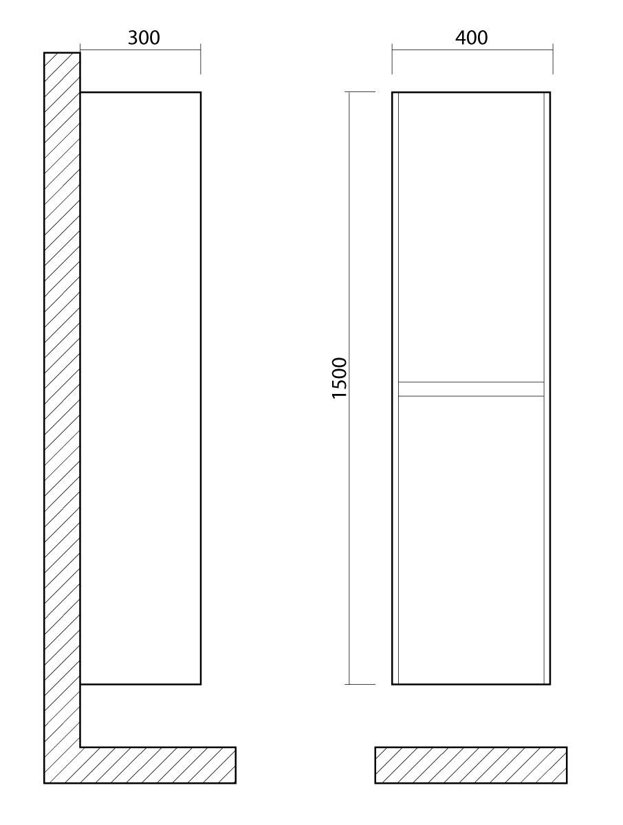 Мебель для ванной Art&Max Family-M 75 см, 3 ящика, Iron Stone