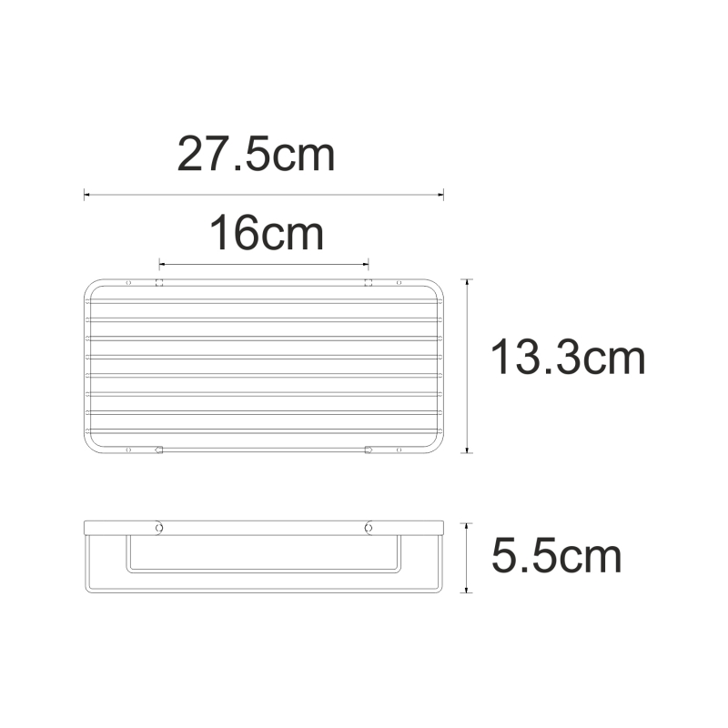 Полка WasserKRAFT K-722WHITE матовый белый