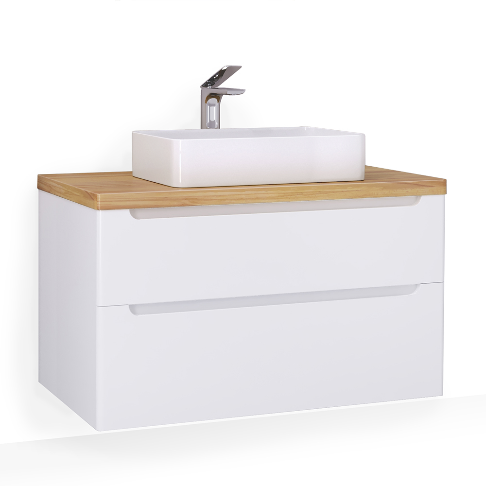 Мебель для ванной Jorno Wood 100 см белый