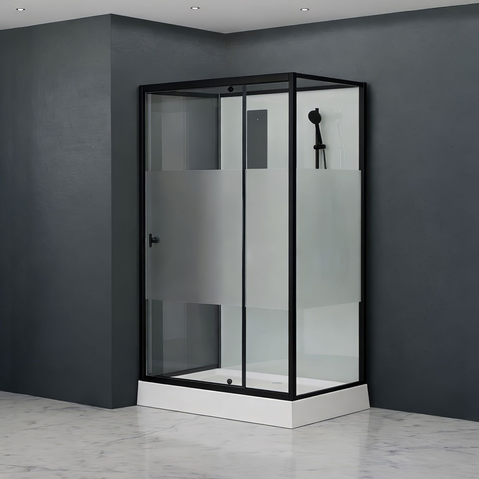 Душевая кабина RGW AN-207B 80x120 черный профиль