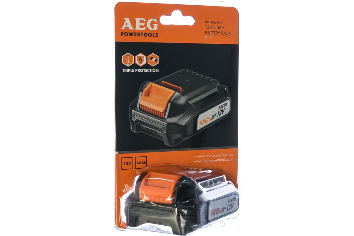 Аккумулятор L1220G3 (12 В; 2 A*ч; Li-Ion) AEG 4932451095