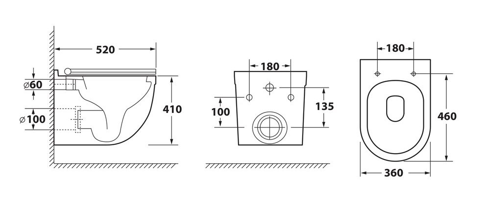 Подвесной унитаз Owl 1975 Eld Cirkel-H TOWLT190101 безободковый, с микролифтом