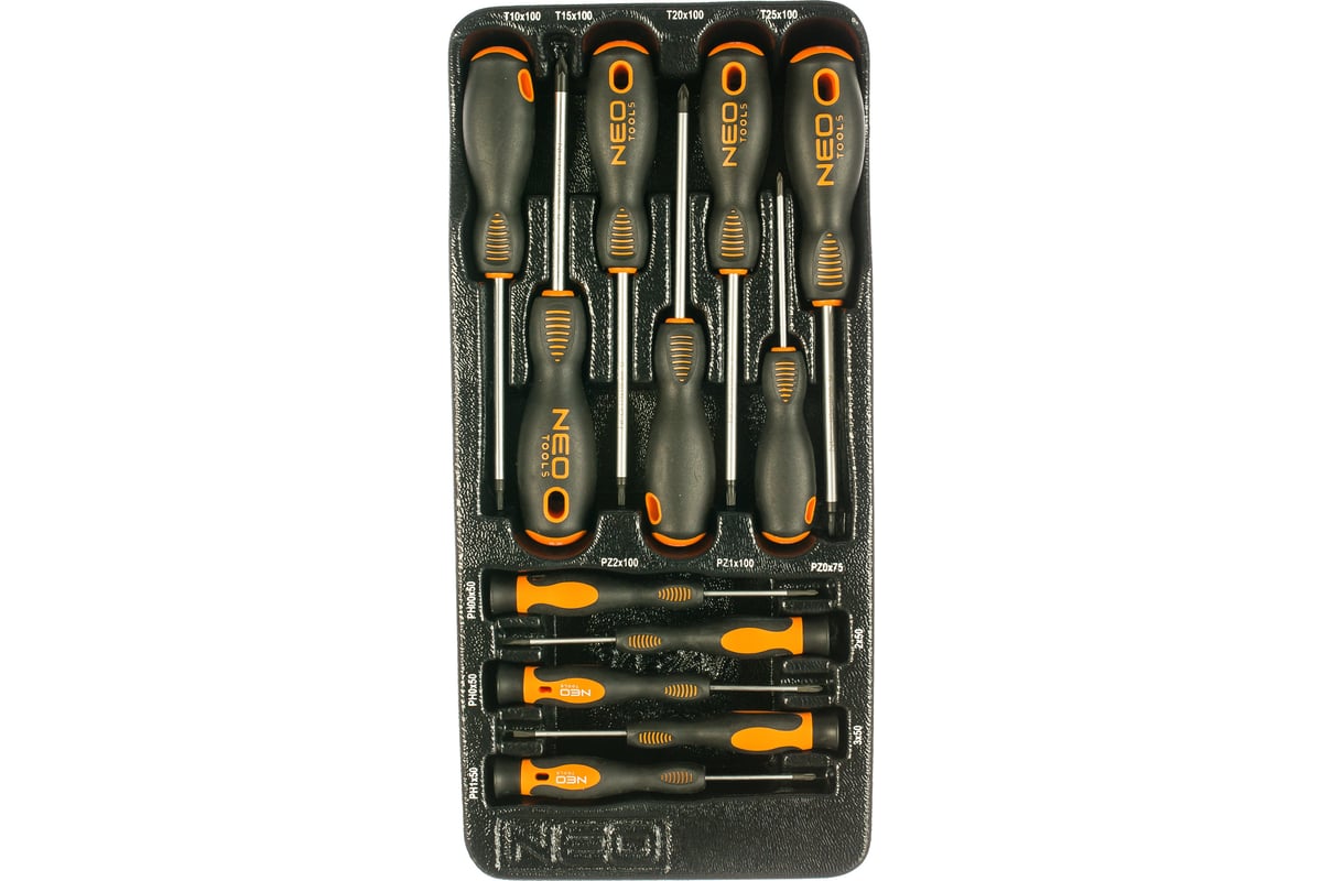 Набор отверток, 12 шт. PZ, TX Neo Tools 84-247