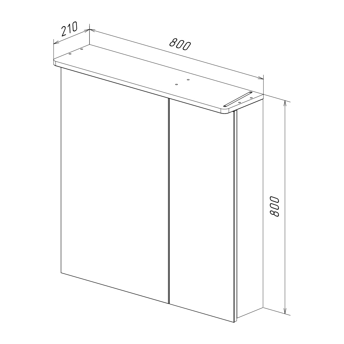 Зеркальный шкаф Lemark Zenon 80x80 LM80ZS-Z с подсветкой, белый глянец