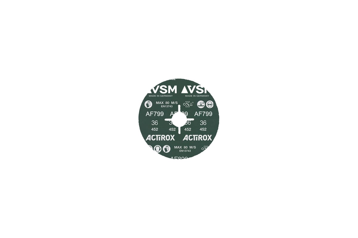 Круг фибровый ACTIROX AF799 (50 шт, 125х22 мм, P36) VSM 003618