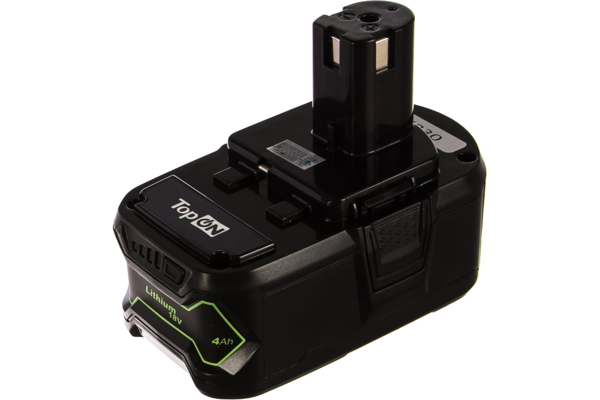 Аккумулятор для электроинструмента Ryobi (Li-Ion, 18В, 4Ач) Topon PN: RB18L40 TOP-PTGD-RY-18-4.0-Li