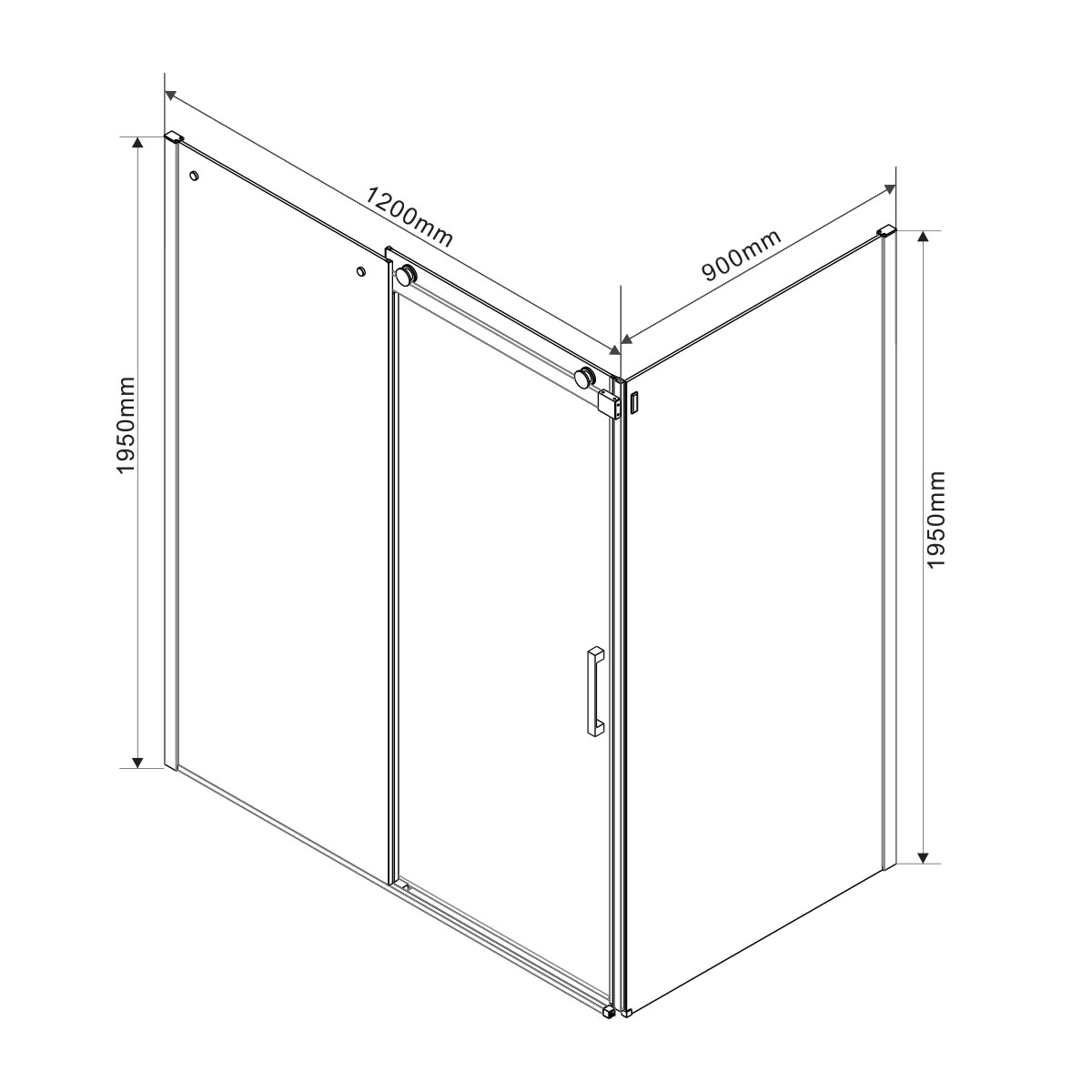 Душевой уголок Vincea Como VSR-1C9012CGB 120x90 черный, тонированное