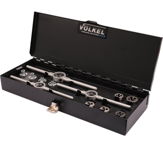 Набор плашек VOLKEL М3-М12 DINEN22568 HSS-G 19 предметов V49599