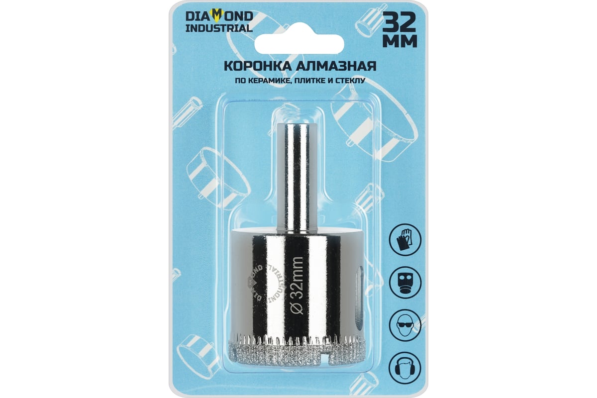 Коронка алмазная по керамике, плитке и стеклу 32 мм Diamond Industrial DIDCBC032