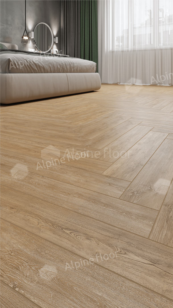 Ламинат Alpine Floor Herringbone Дуб Фландрия 606x101x8 мм, LF102-3B