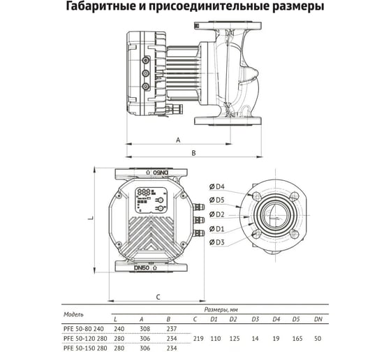 Насос циркуляционный (отопление) UNIPUMP PFE 50-80 240 91705
