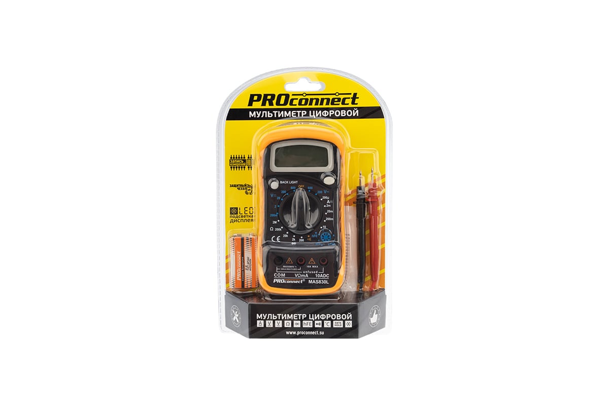 Универсальный мультиметр PROCONNECT MAS830L 13-3021