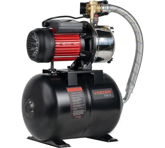 Насосная станция Verton AQUA PS600S/24 600 Вт, 45 л/мин, 24 л, гл. 8 м, высота 40 м, 1", 3 бар 01.13297.13550