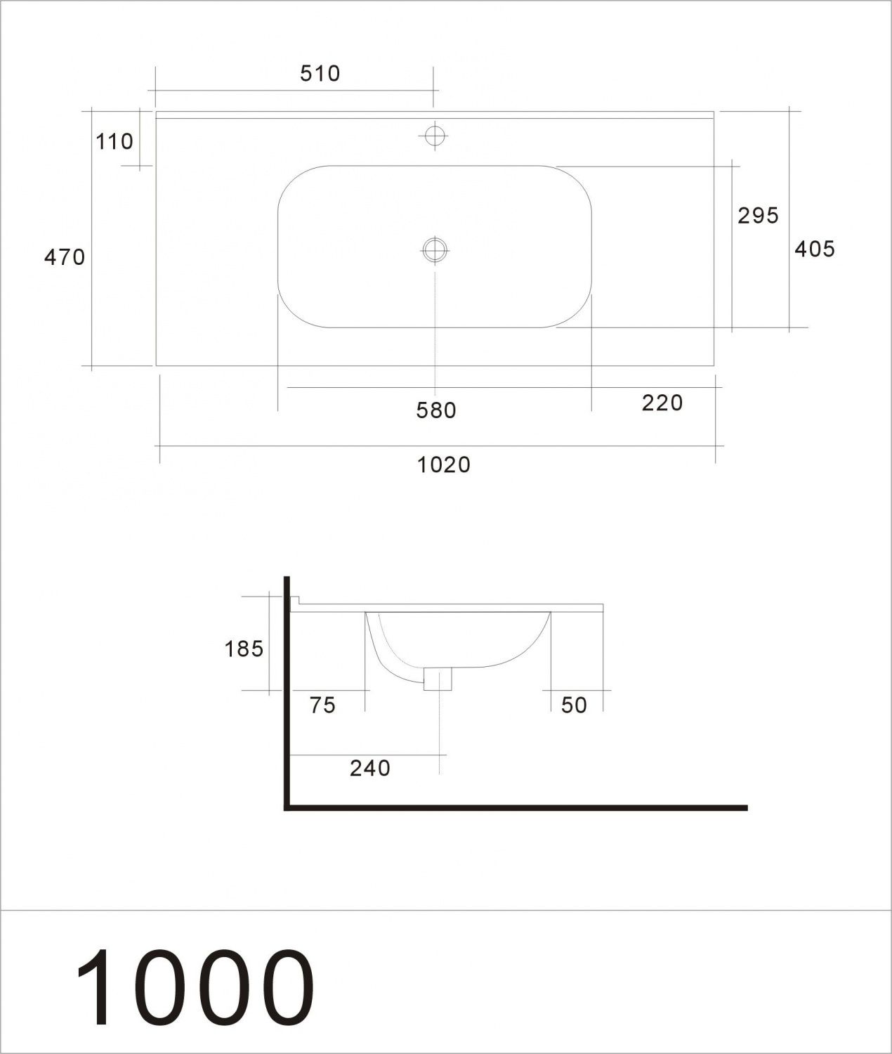 Раковина Art&Max AM7110-100 100 см белый