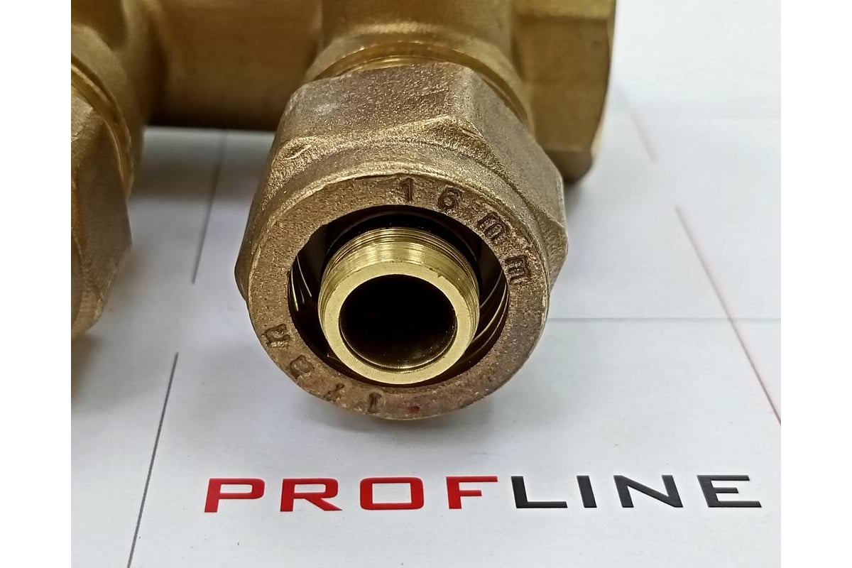 Коллектор для м/п труб 3/4x3/4x16x3 вых с кранами PROFLINE УТ-00036225