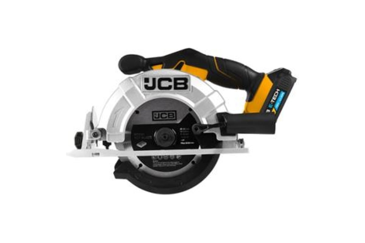 Аккумуляторная циркулярная пила JCB (-18CS-B-E) 18 V, 3650 об/мин, диаметр диска 165 мм, ЗУ (-18VFC-E) 2.4 A, батарея (-20LI-E)2.0AH -18CS-2XB-E(57230) JCB-18CS-2XB-E(57230)