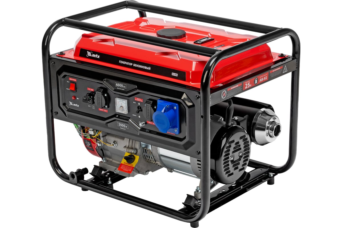 Генератор бензиновый MTX RS-7000, 6 кВт, 230В, ручной стартер 946135