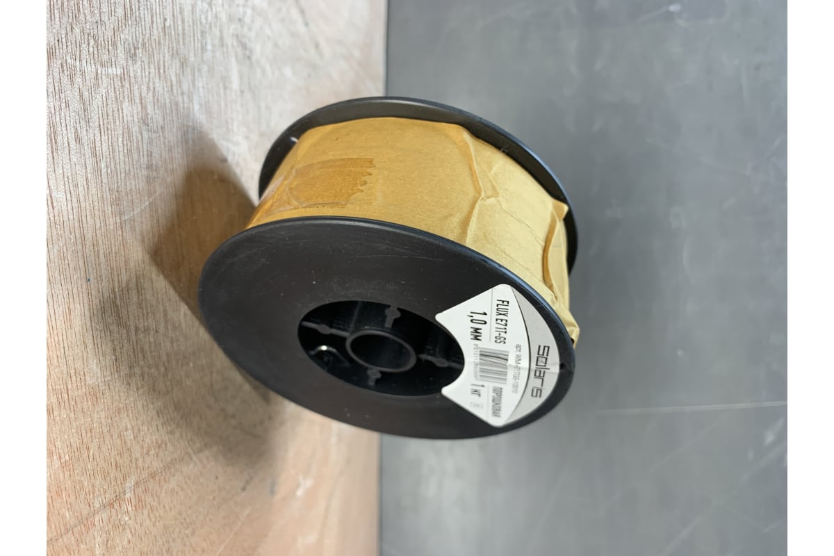 Проволока сварочная FLUX E71T-GS 1 мм, 1 кг, без газа, порошковая Solaris WM-E71TGS-10010