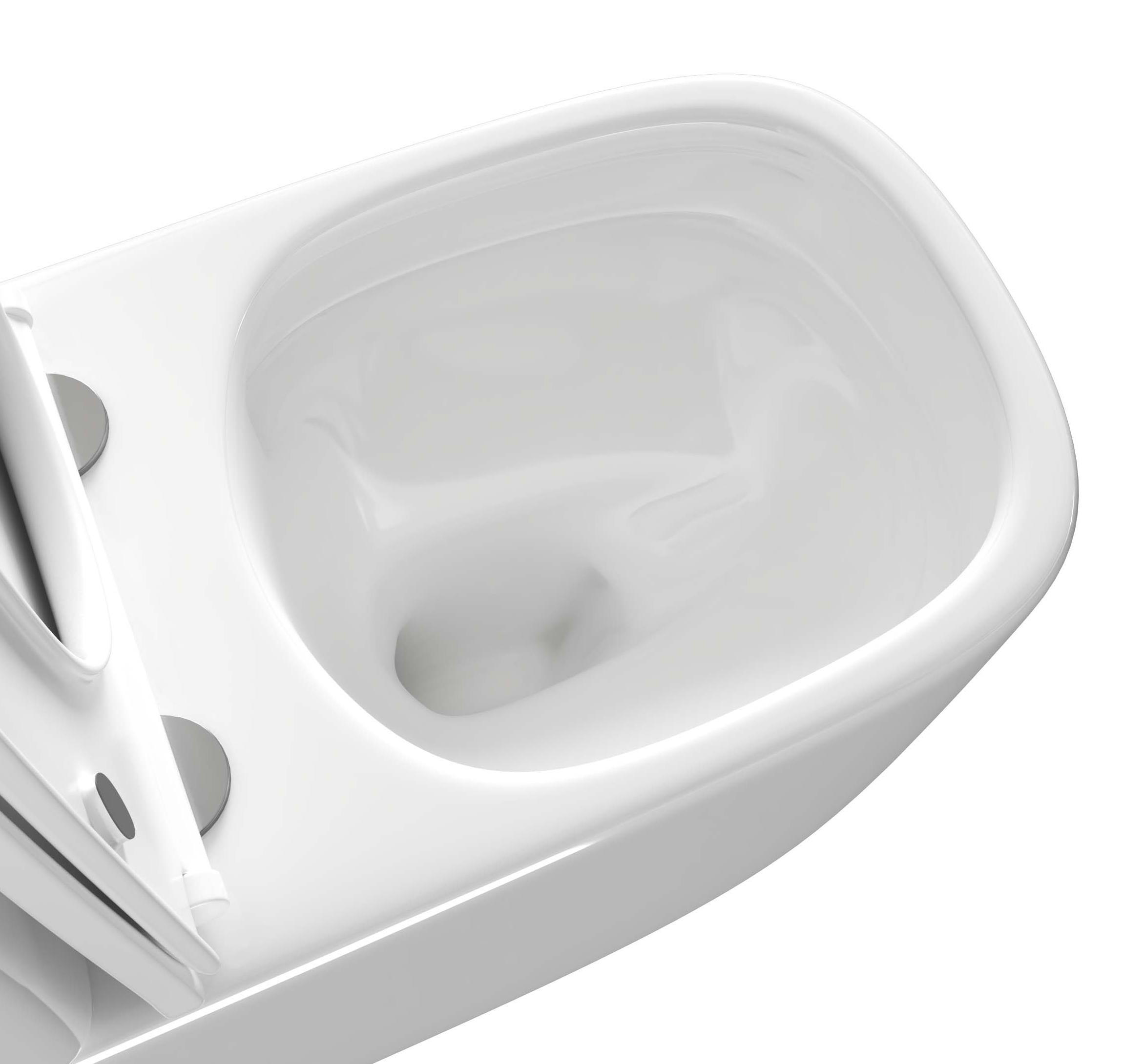Унитаз-компакт Aquatek Optima Square AQ4451-00 безободковый, смыв торнадо, с микролифтом