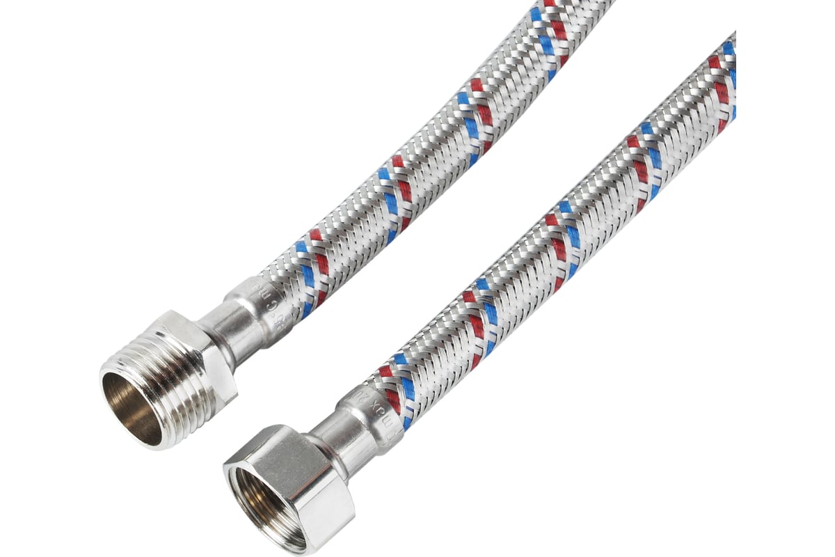 Гибкая подводка для воды (150 см; 1/2"; гайка-штуцер) Valtec VTf.002.IS.0404150