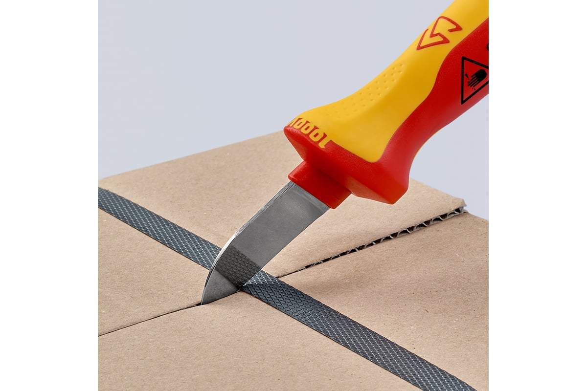Нож для кабеля Knipex VDE, 190 мм, диэлектрический, 2К ручка, KN-9852SB