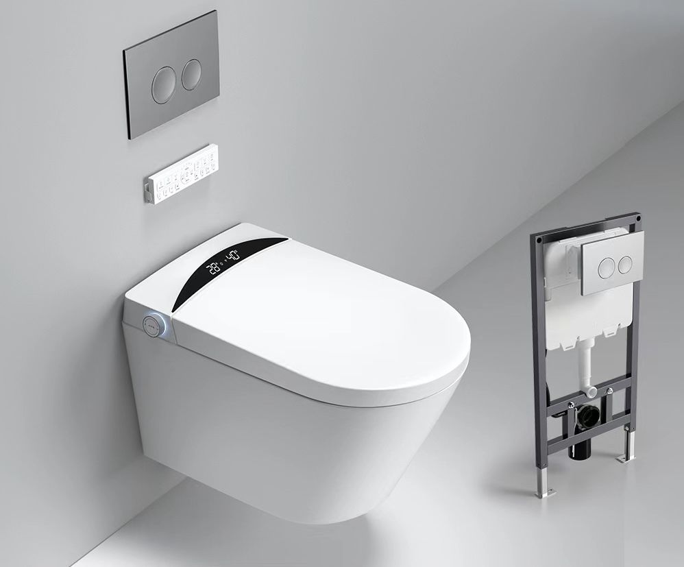 Электронный подвесной унитаз-биде Timo ТЕ-751 с инсталляцией и хромированной кнопкой