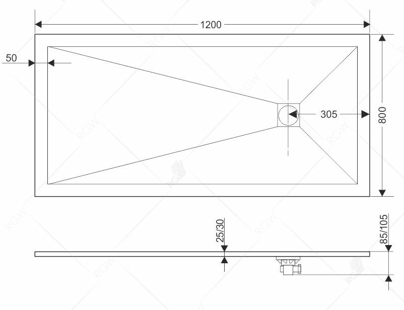Поддон для душа RGW ST-Be 16152812-03 120x80 бежевый
