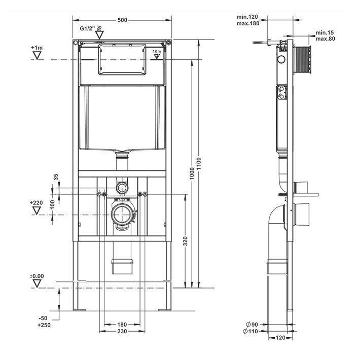 Инсталляция для унитаза Artceram 700.101