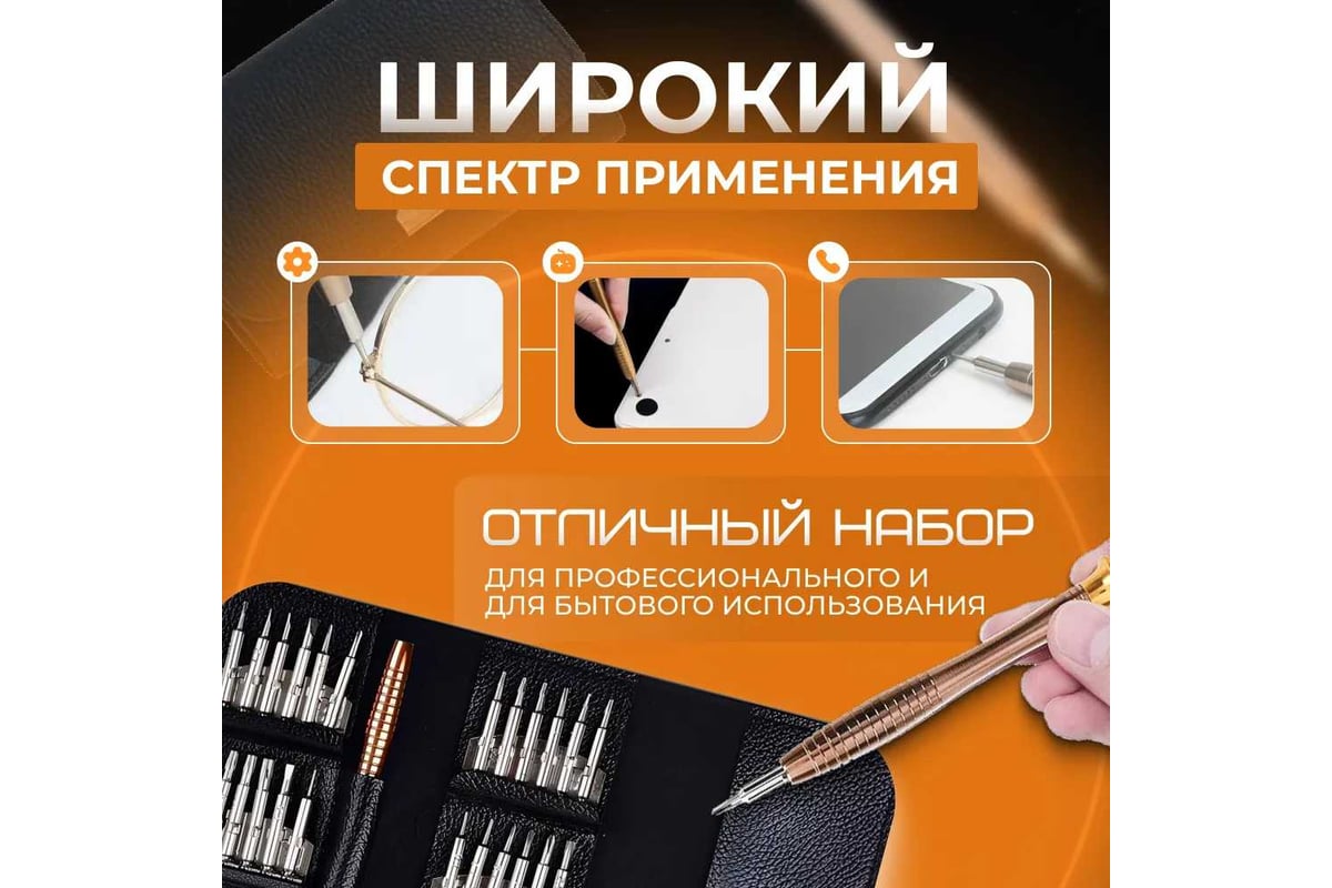 Набор для точных работ Micron (отвёртки) SSP-25 25 сменных отвёрток/бит 731279