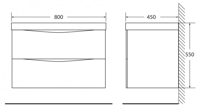 Тумба с раковиной BelBagno Marino 80 Cappuccino Lucido