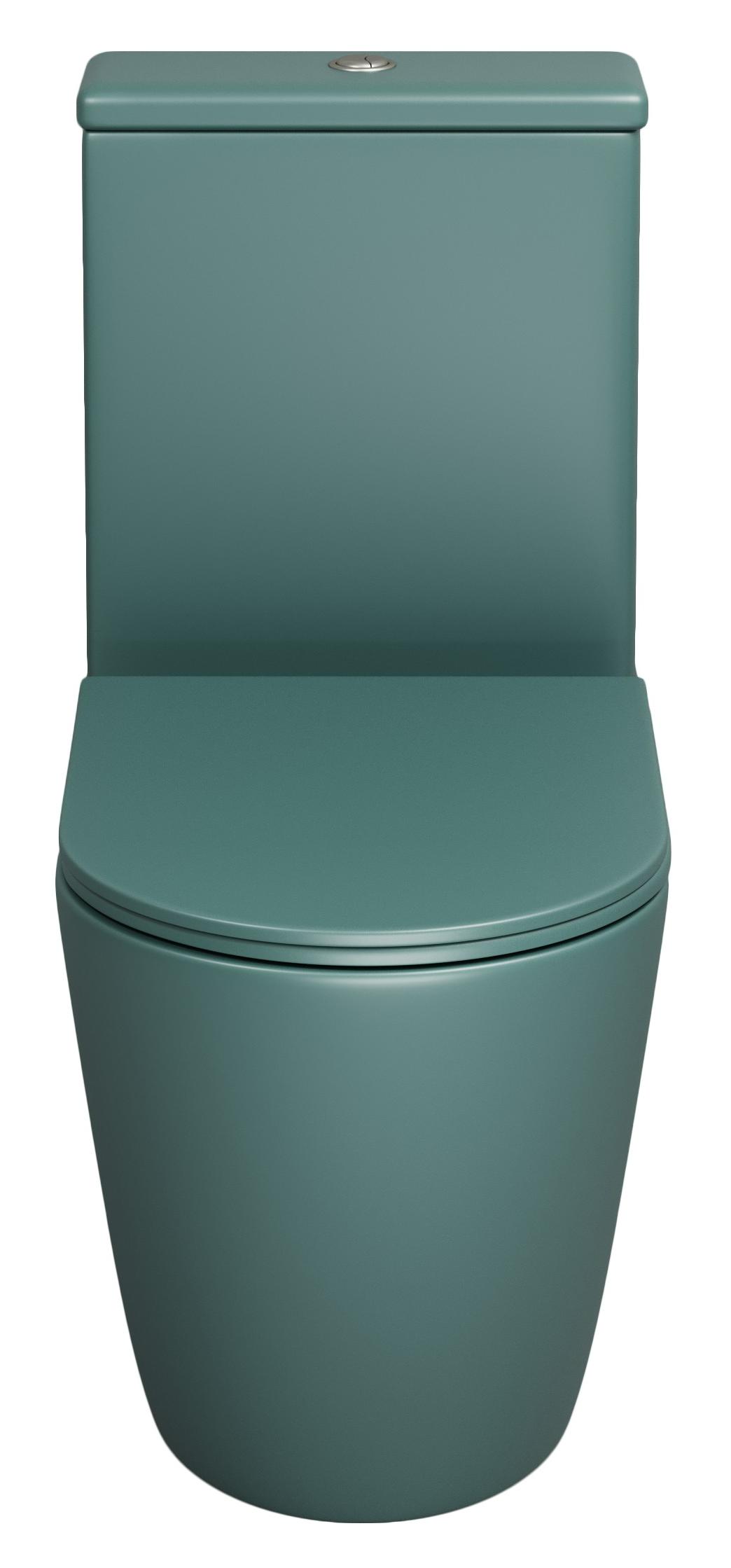 Унитаз-компакт Grossman Color GR-4480OLMS безободковый, зеленый матовый